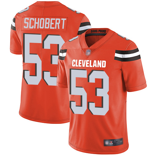 Cleveland Browns Joe Schobert Men Orange Limited Jersey #53 NFL Football Alternate Vapor Untouchable->cleveland browns->NFL Jersey